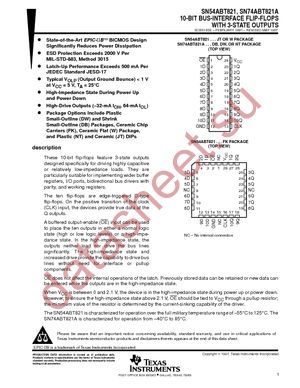 SN74ABT821ADWRE4 datasheet  